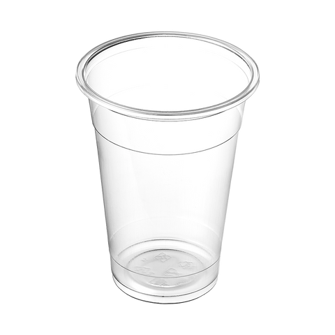 500ml Clear plastic cup on a white background