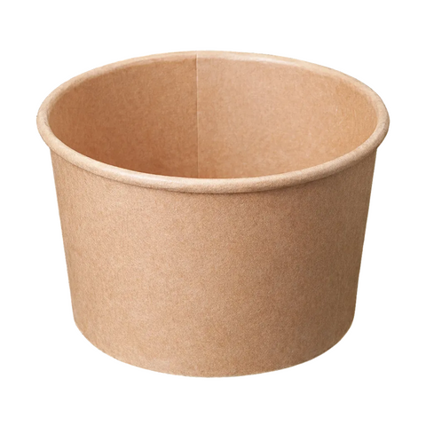16oz Brown kraft paper cup on a white background