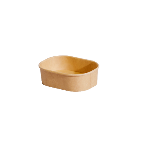 150ml Kraft paper bowl on a white background