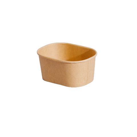 250ml Kraft paper bowl on a white background