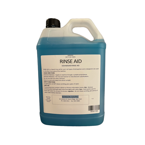 Bottle of rinse aid on a white background