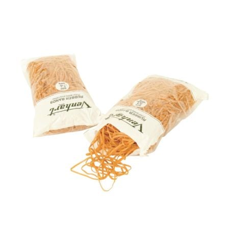 Two packages rubber bands on a white background.