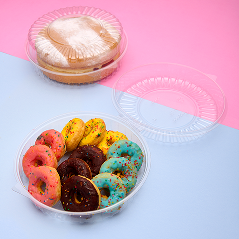 RePlay™ rPET Round Mudcake Tray with Hinged Lid