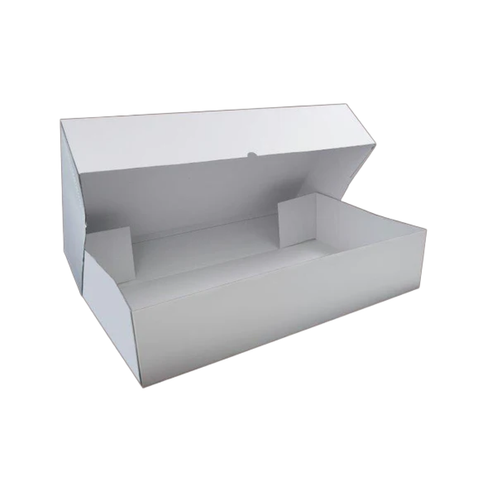 White Slab Cake box on a white background