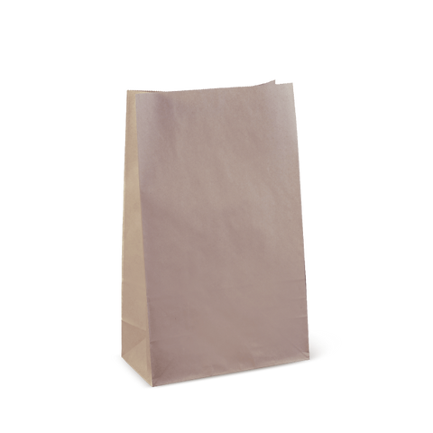 Large Brown paper bag with gusset on a white background