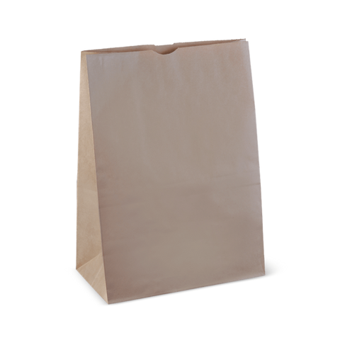 Large Brown paper bag with gusset on a white background