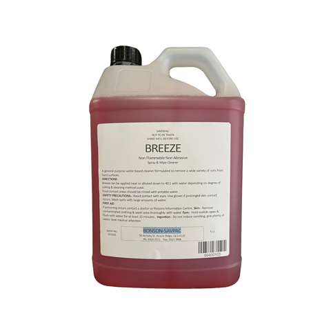 5L Bottle of Breeze general purpose cleaner on a white background