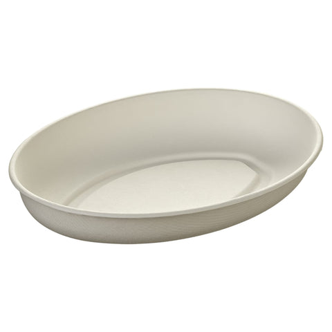 BioChoice™ Sugarcane Oval Bowl on a white background