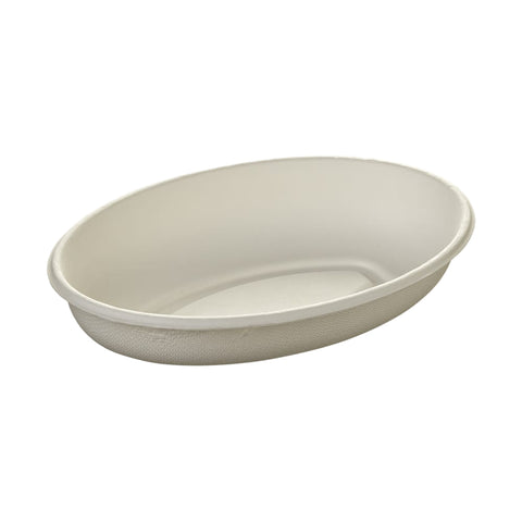 BioChoice™ Sugarcane Oval Bowl on a white background