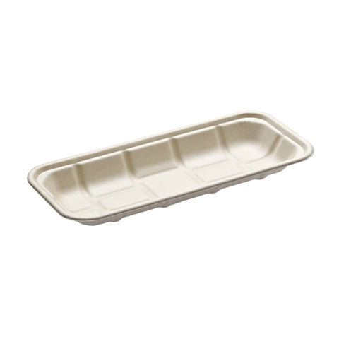 BioChoice™ Sugarcane Rectangular Tray on a white background