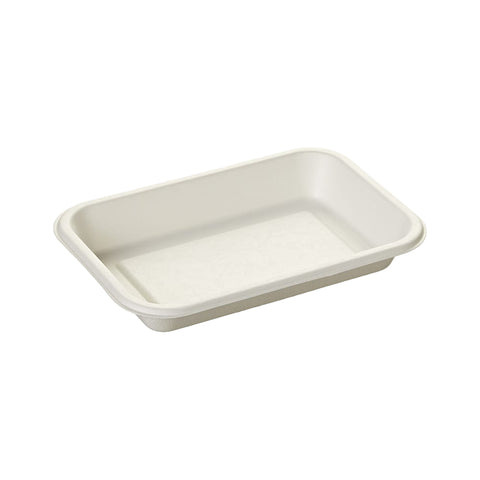 BioChoice™ Sugarcane Rectangular Tray on a white background