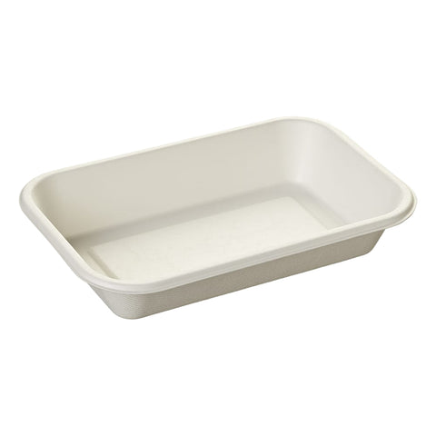 BioChoice™ Sugarcane Rectangular Tray on a white background