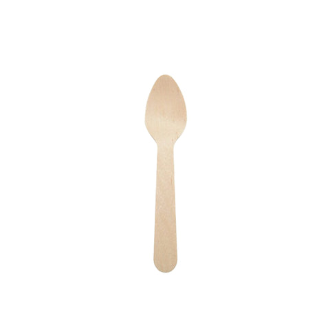 wooden teaspoon on a white background