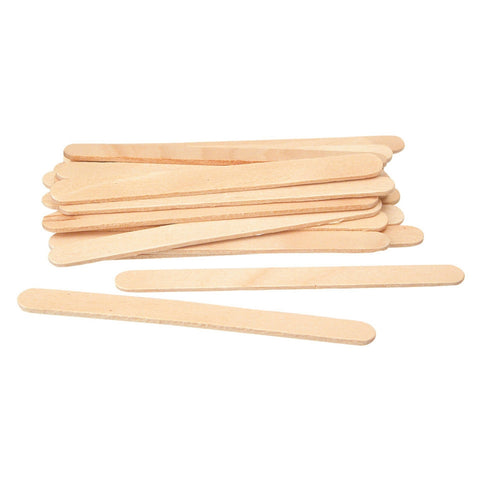 Stack of Wooden Stirrer sticks on a white background